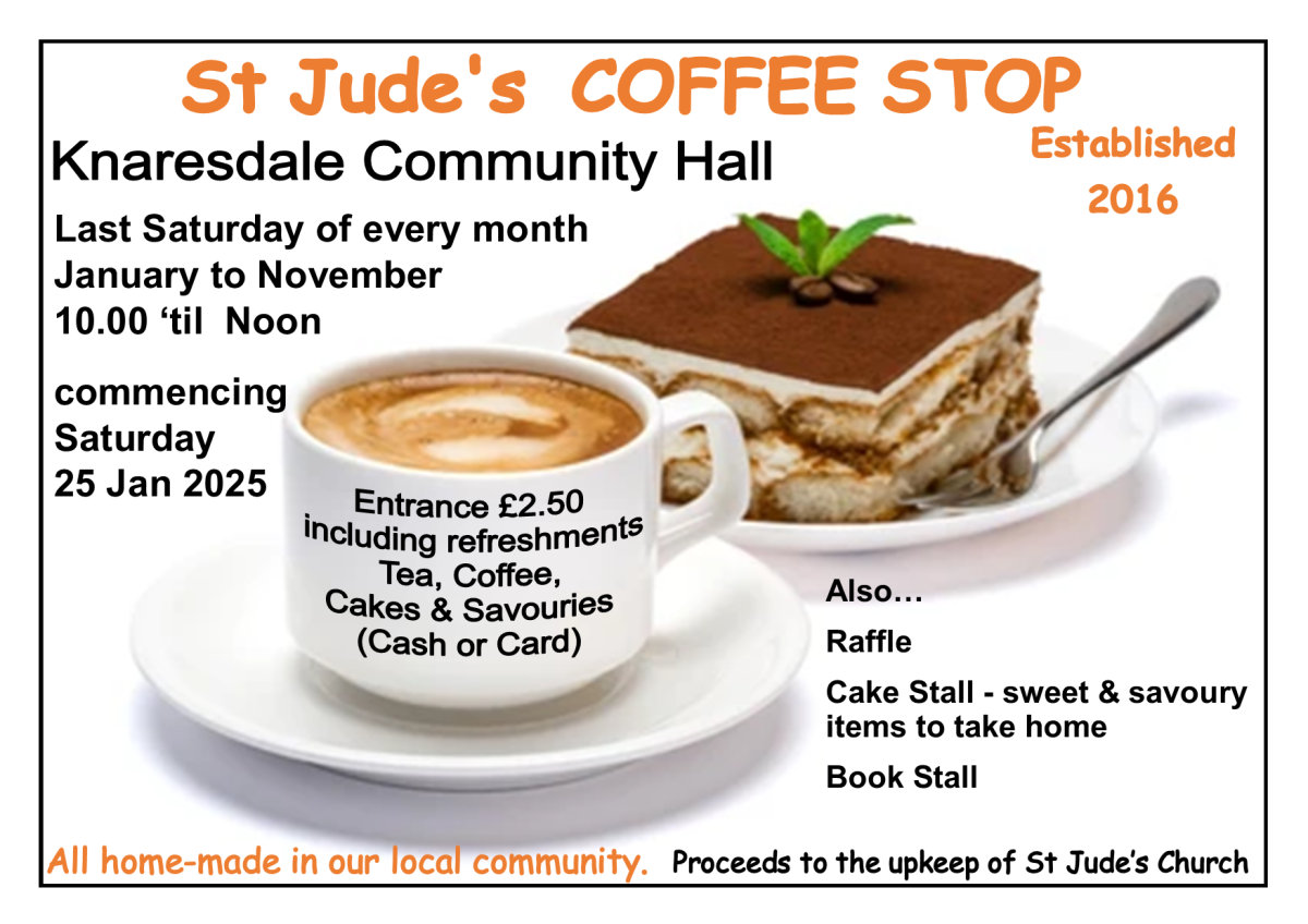 Knaresdale Coffee Stop dates for 2025